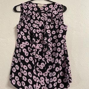 Loft blouse with light purple flowers, XS